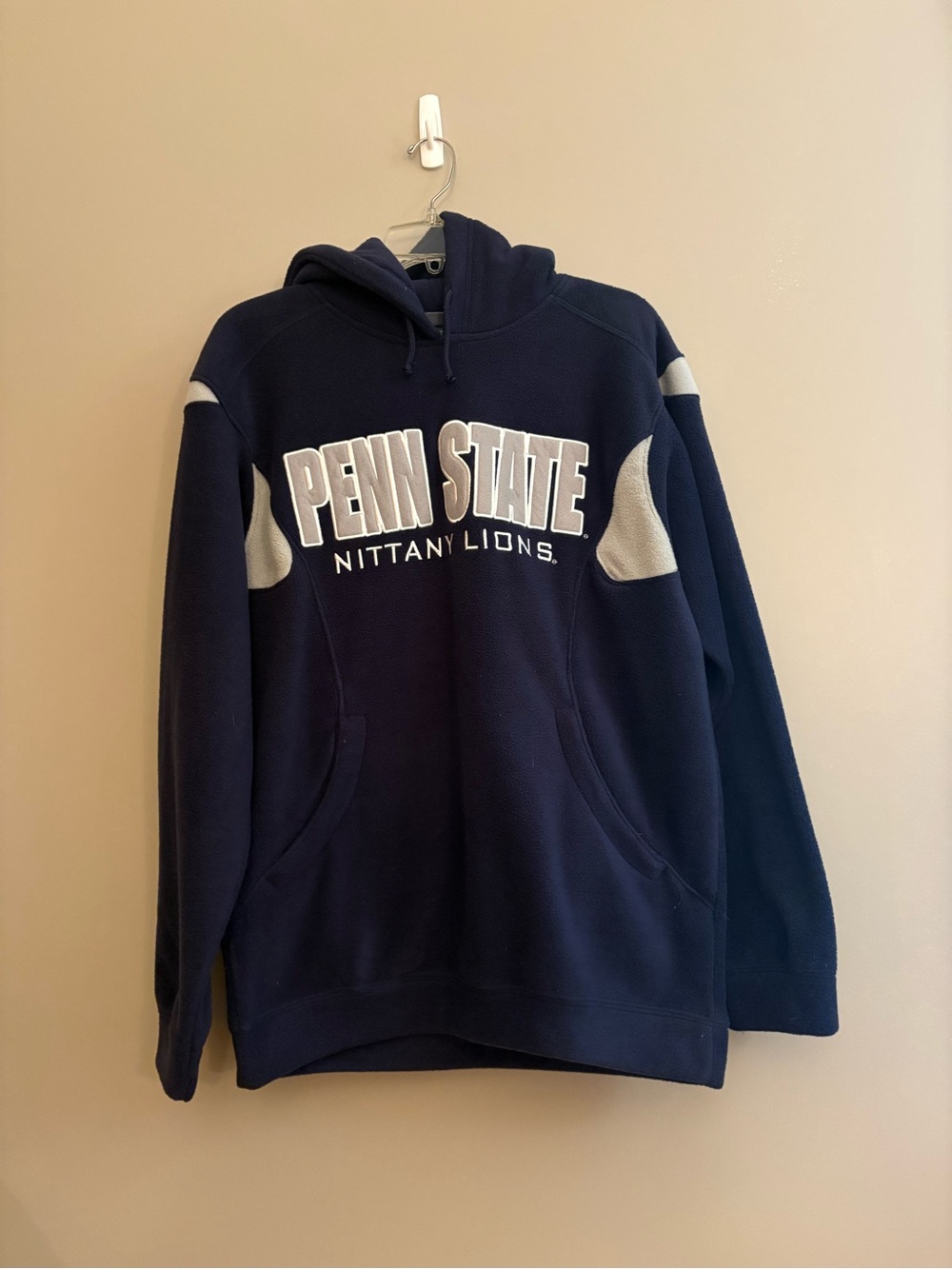 Pro Edge Navy Penn State Hooded Sweatshirt with Gray Accents